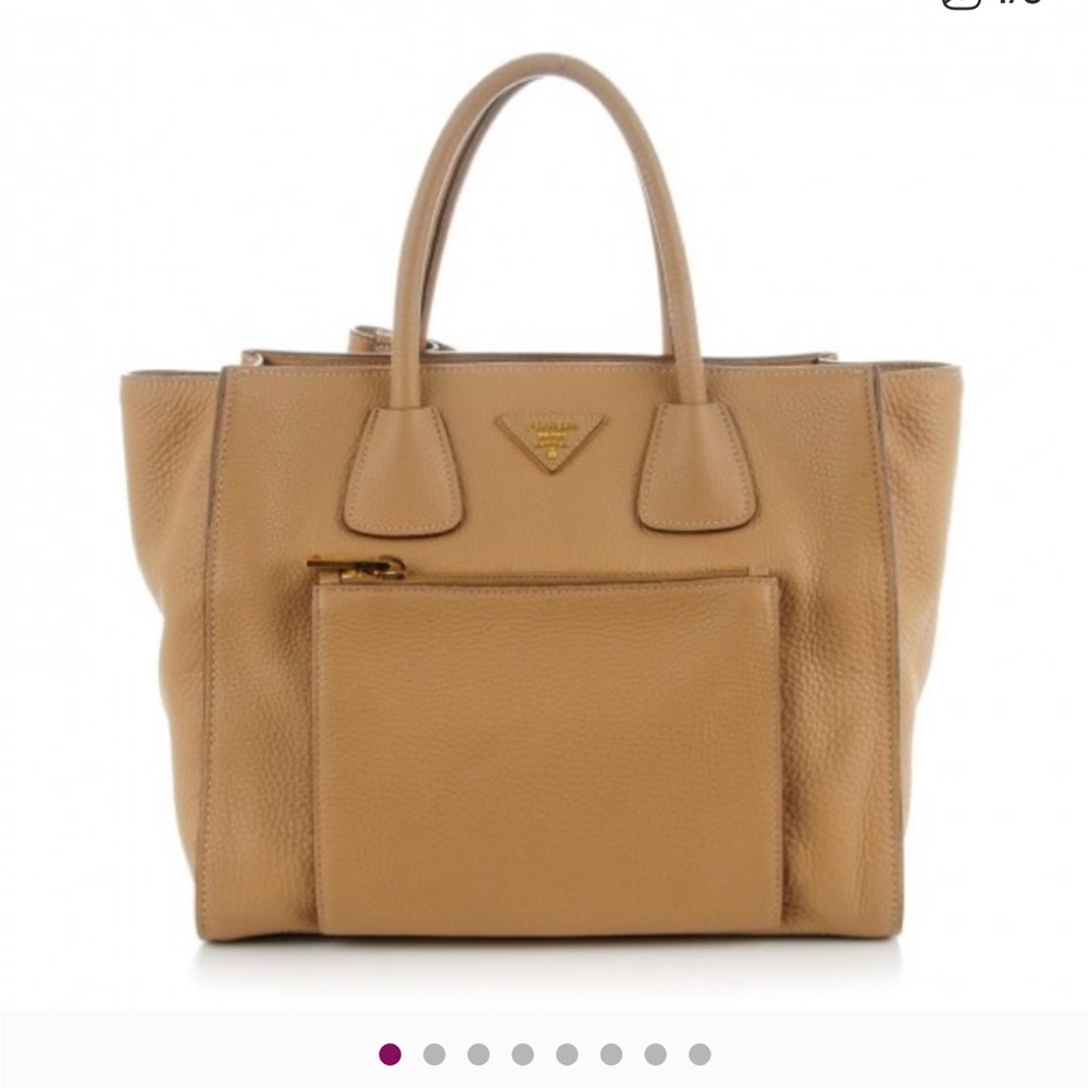Prada Tan Leather Tote Bag